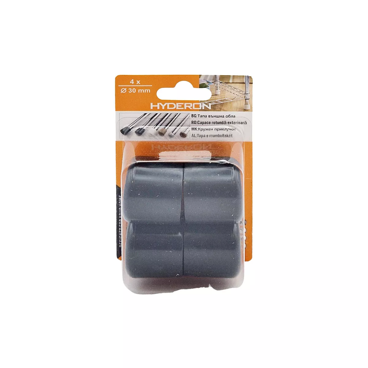 ТАПА ВЪН.ОБЛА VTO-30 30MM ЧЕРНА 4БР 45044