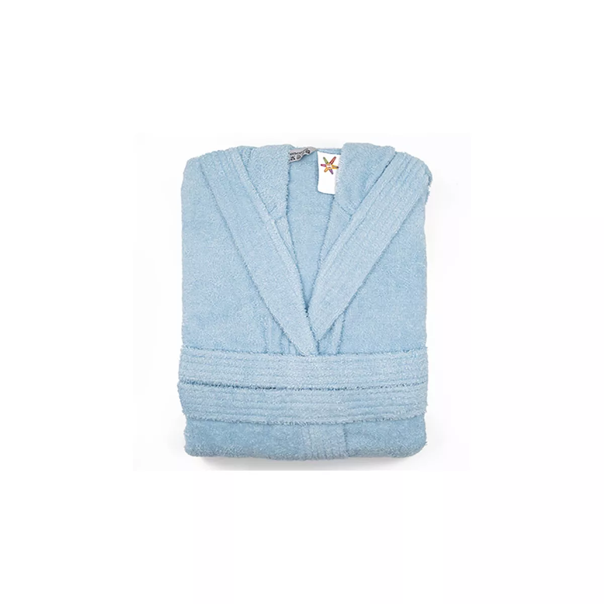 ХАЛАТ С КАЧУЛКА L РАЗМЕР, 0.420ГР., СВ.СИН/  И034-1003/2