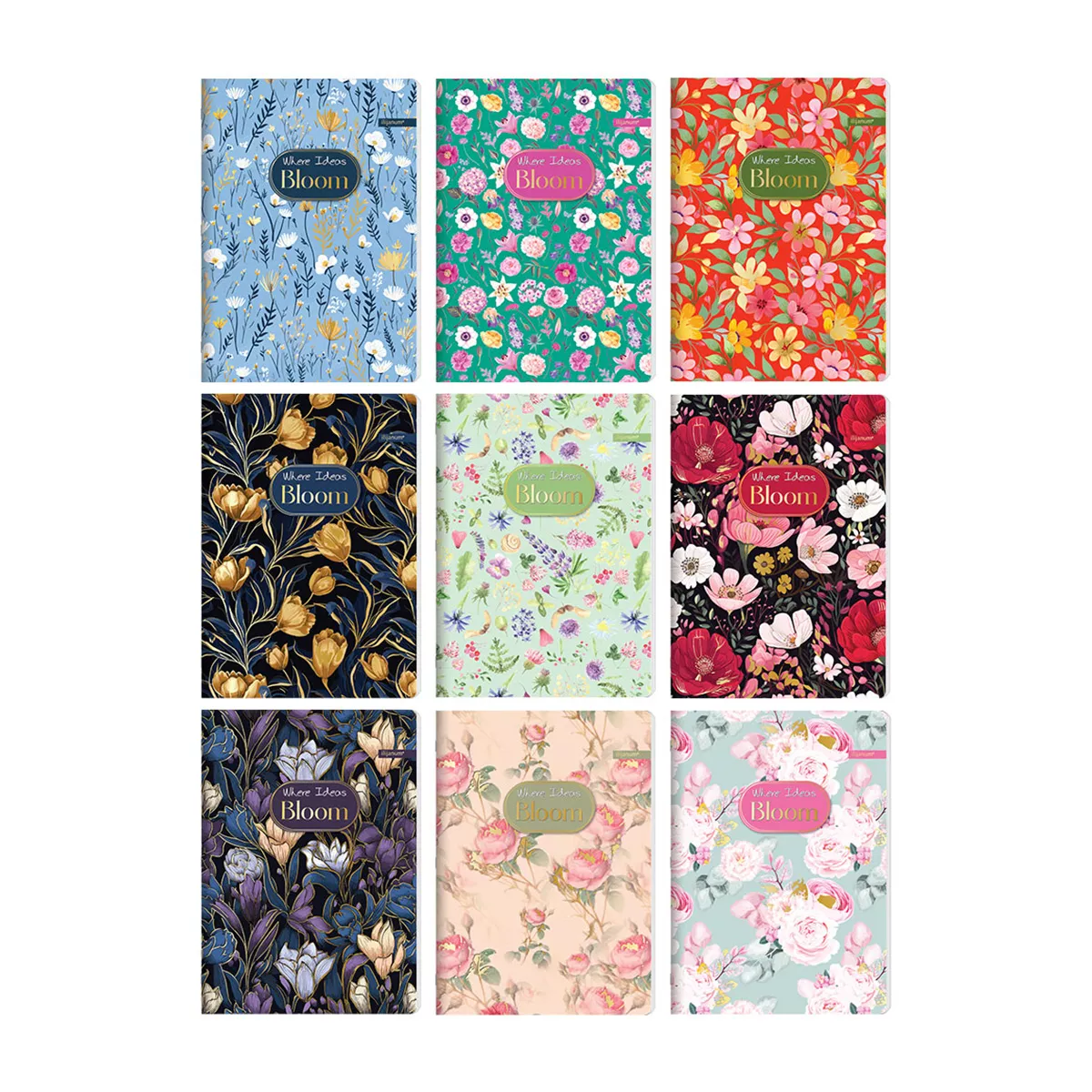 ТЕТРАДКА А5 ILIJANUM BLOOM MЕКИ KОРИЦИ 52ЛИСТА 45682