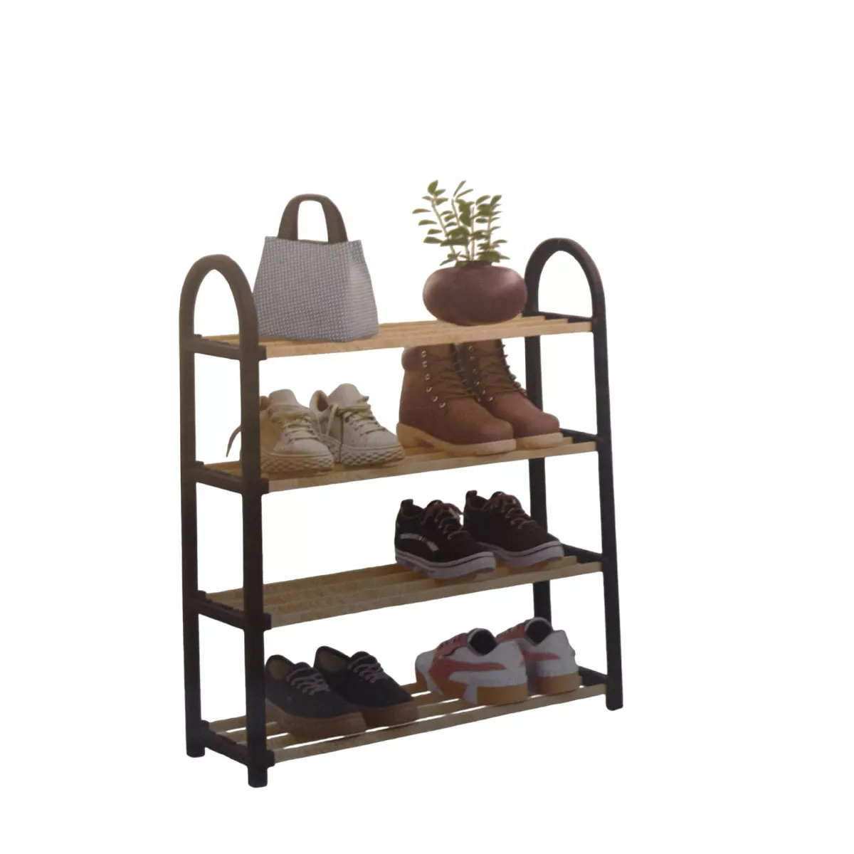 СТЕЛАЖ ЗА ОБУВКИ 18*50*64,ДЪРВЕСИНА ЧЕРВЕН БОР-42