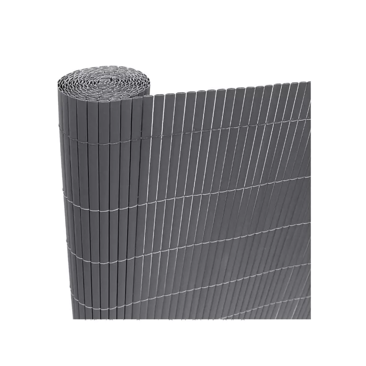 PVC ПОКРИВАЛО ЗА ОГРАДА МОДЕЛ БАМБУК 1,0*3,0 СИВ-MZ8012