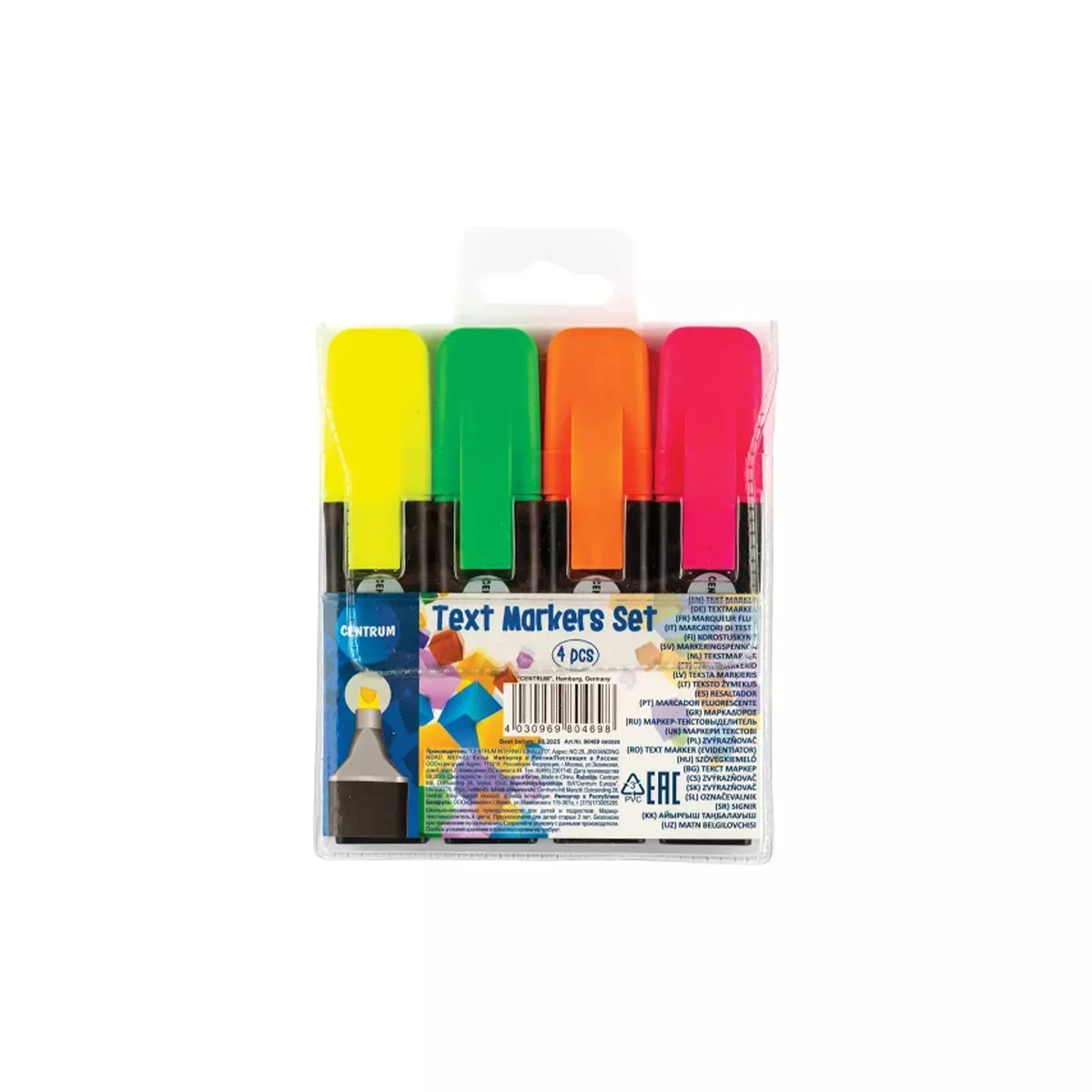 МАРКЕР ТЕКСТ CENTRUM 4 ЦВЯТА - 11695