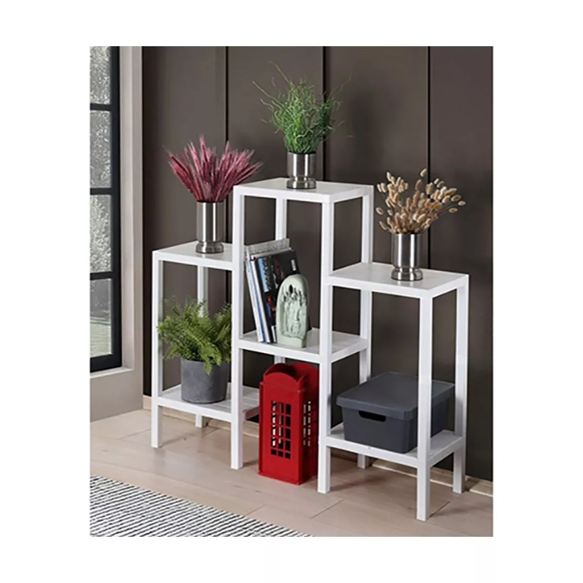 ЕТАЖЕРКА МОДУЛНА НА 6 НИВА, БЯЛА 109*33*98СМ.,SP360/ И107980