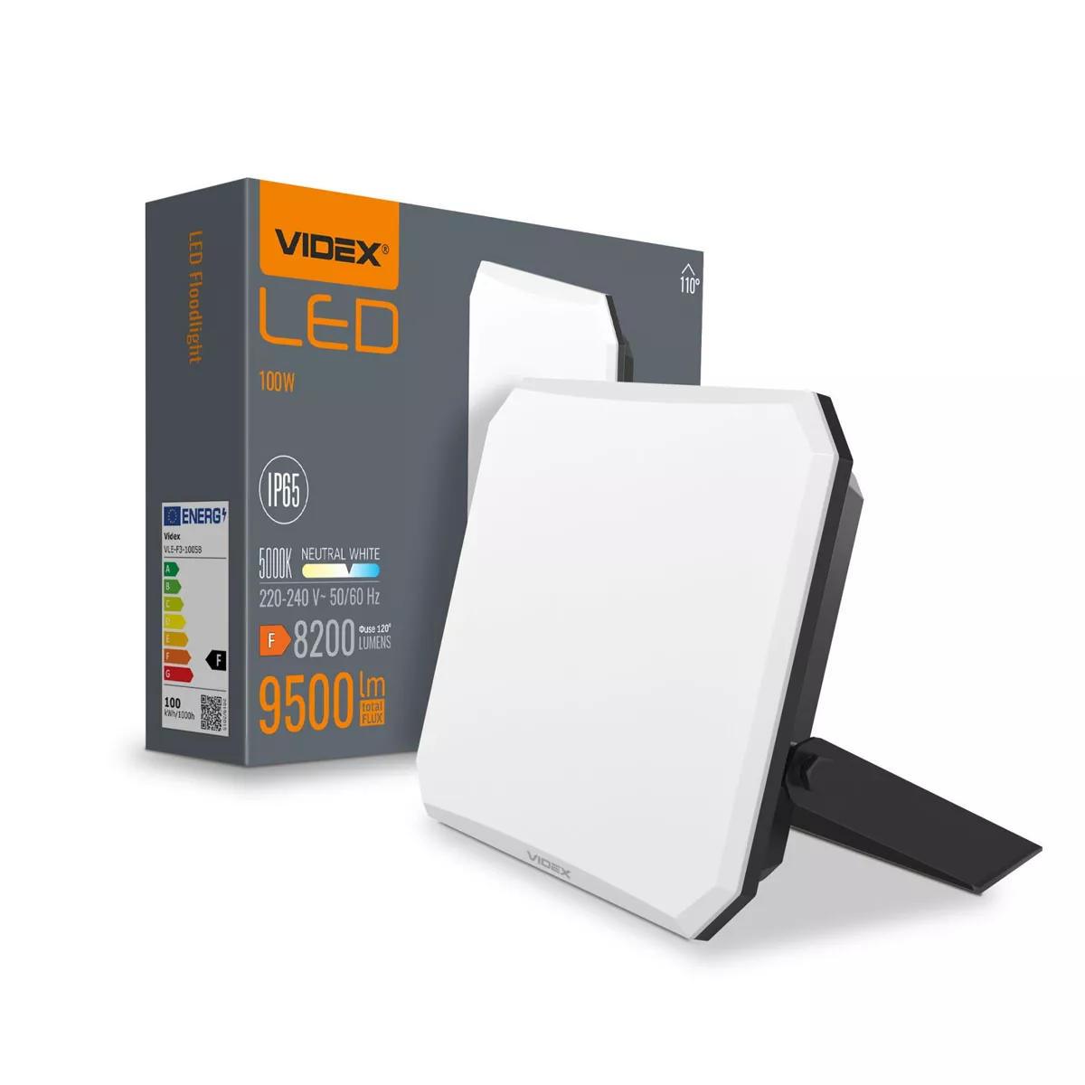 LED ПРОЖЕКТОР VIDEX VLE-F3-0105 FLOOD 10W/5K