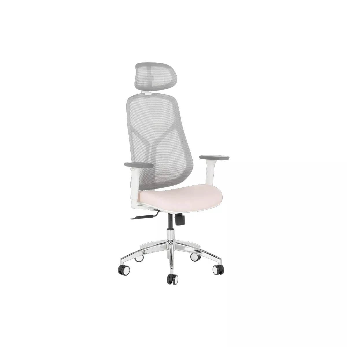 ЕРГОНОМИЧЕН СТОЛ CARMEN 7901 W ЕКО КОЖА - СИВ-РОЗОВ