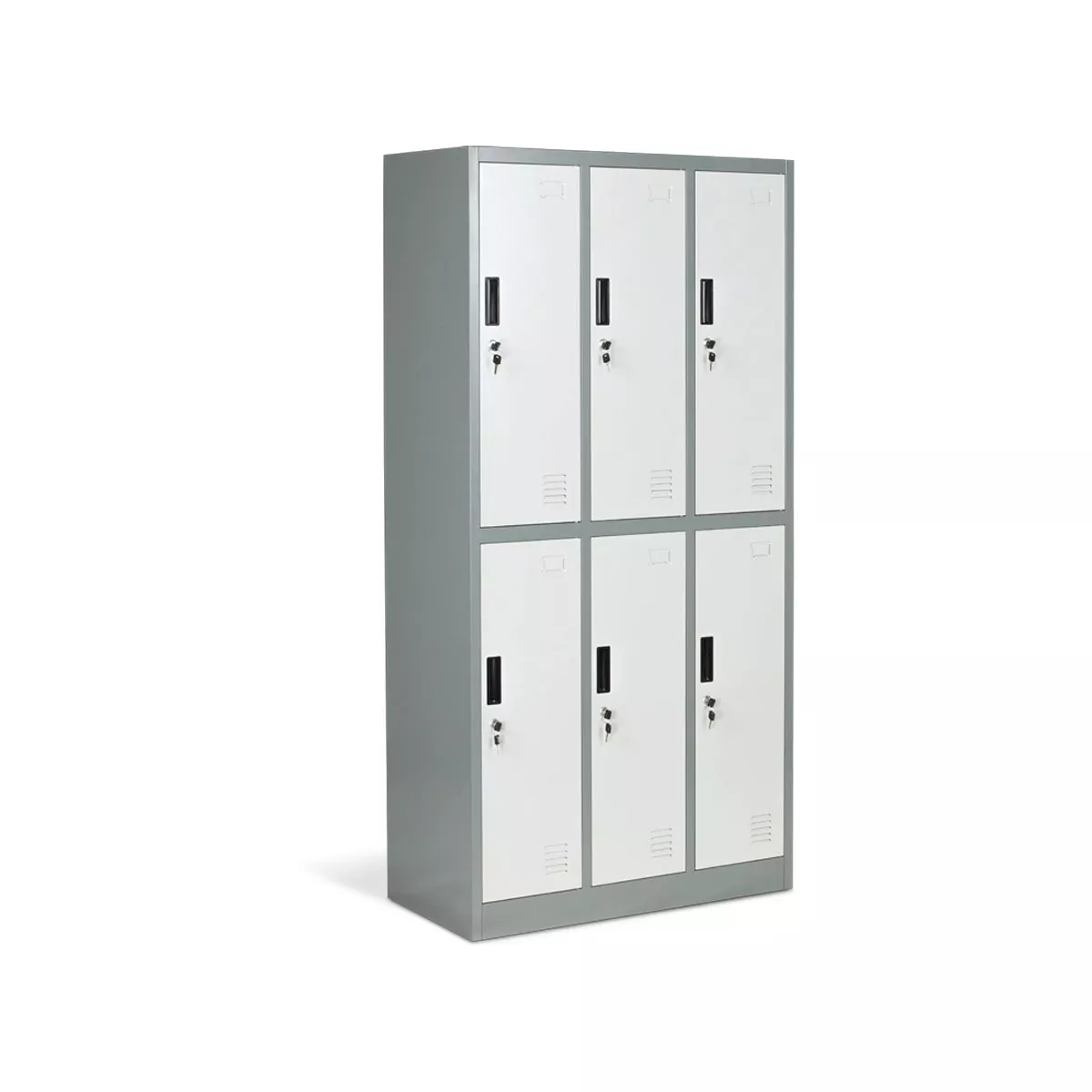 МЕТАЛЕН ШКАФ CARMEN CR-1243 K LUX - СИВ+ТЪМНОСИВ