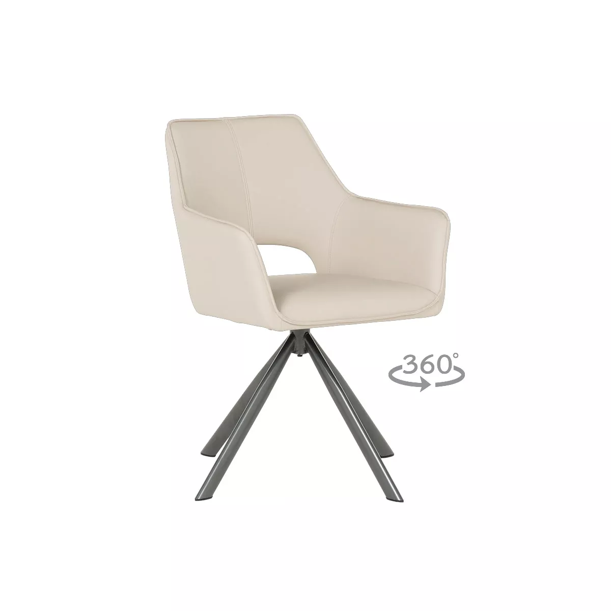 ТРАПЕЗЕН СТОЛ READING 2 СИЛИКОНОВА КОЖА - КАПУИНО 04