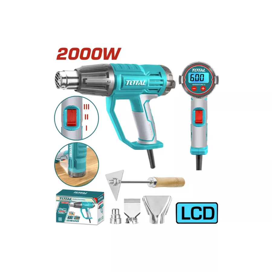 ПИСТОЛЕТ ЗА ГОРЕЩ ВЪЗДУХ TOTAL IND 200W 600' TB20056