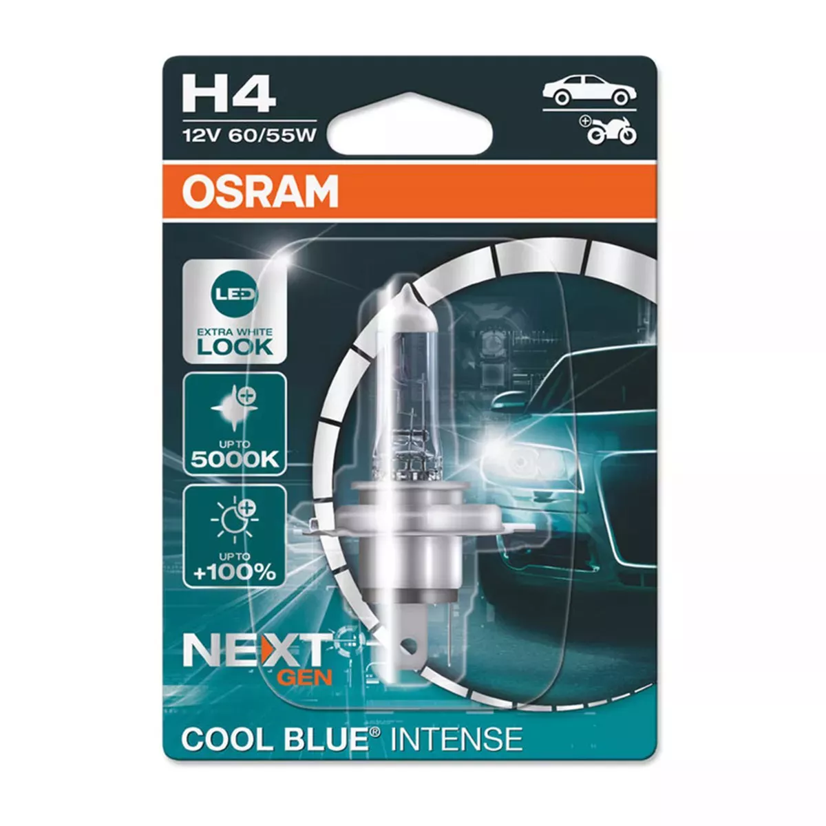 АВТО КРУШКА OSRAM COOL BLUE, 55W,12V, 64150CBN-БЛИСТЕР