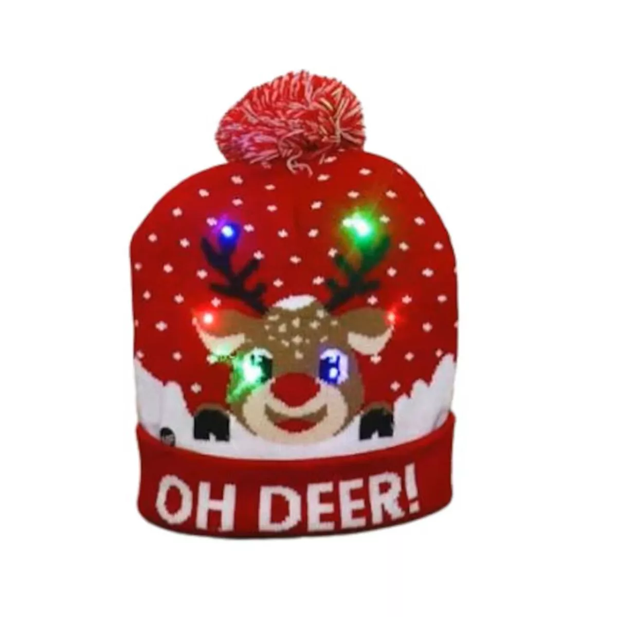 КОЛЕДНА ШАПКА СЪС СВЕТЛИНА - И02-21186-2