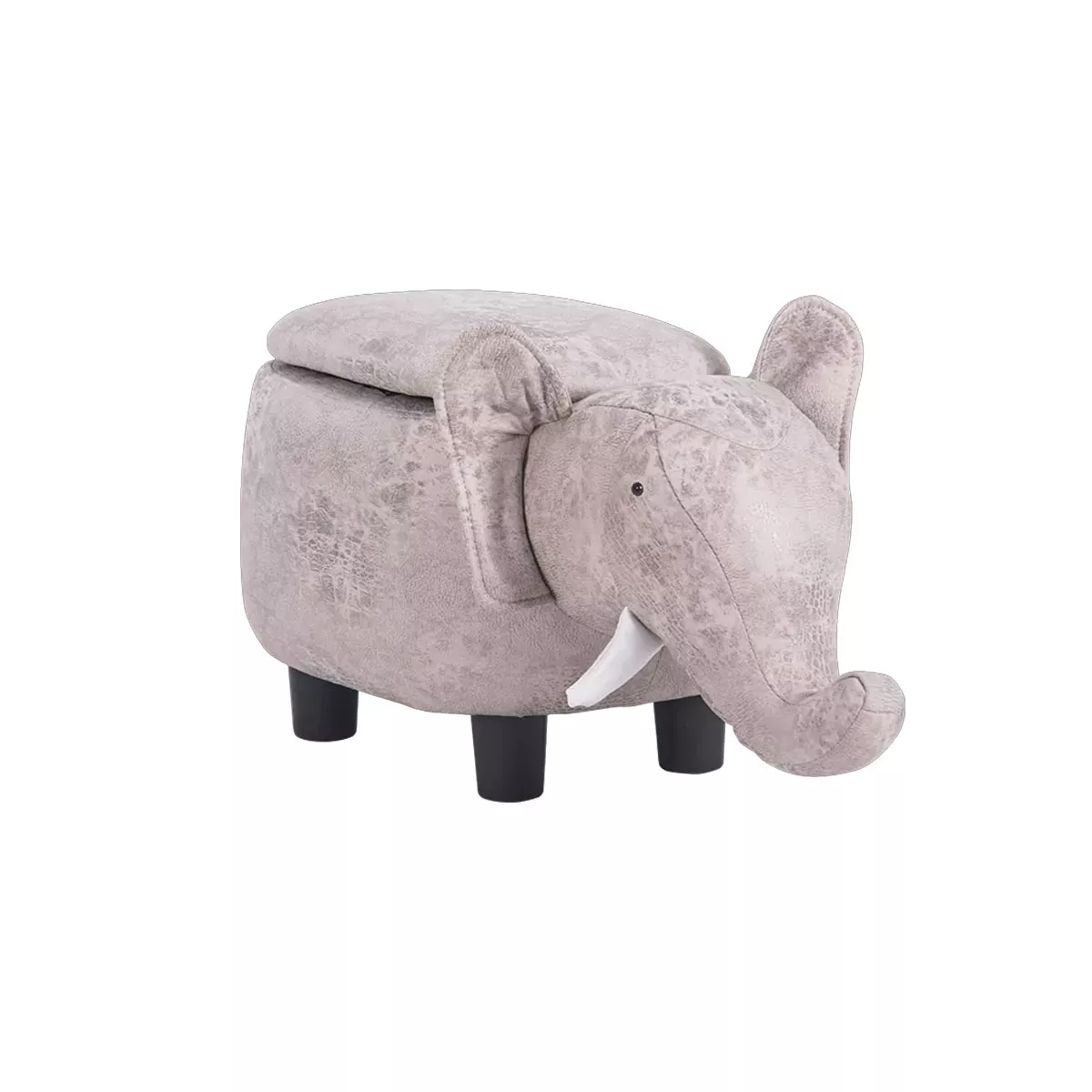 ДЕТСКА ТАБУРЕТКА С РАКЛА - СИВ СЛОН