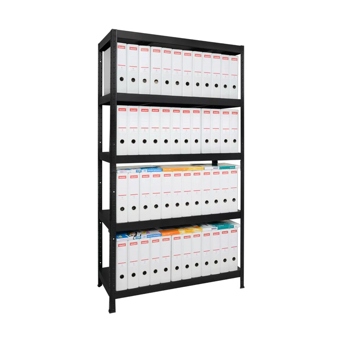 МЕТАЛЕН СТЕЛАЖ HARD 180x90x40 СМ, ДО 130 КГ НА РАФТ - ЧЕРЕН