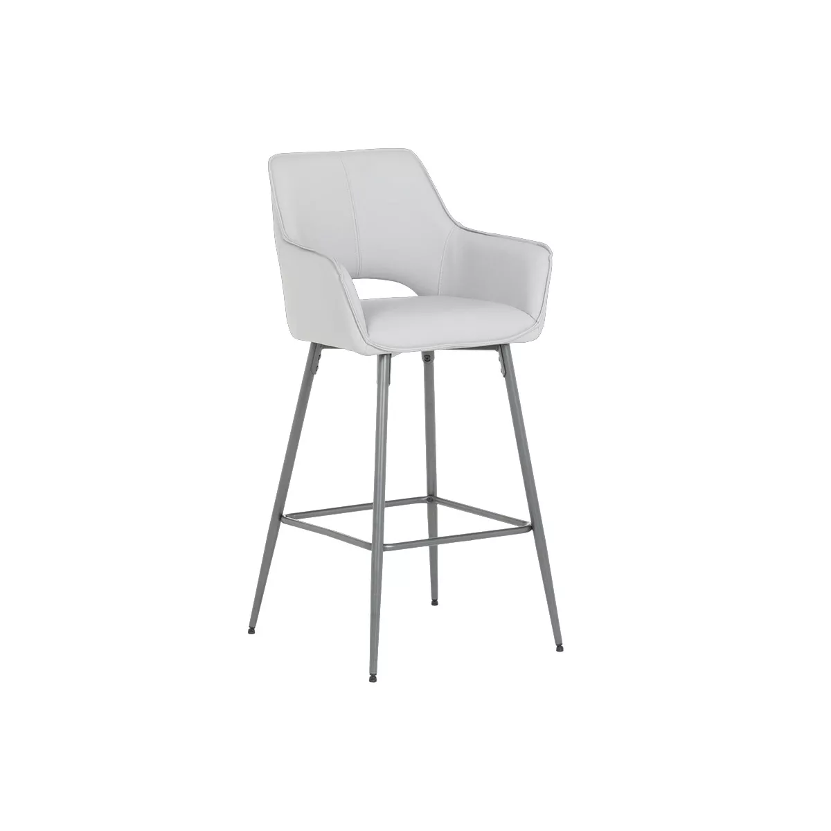 БАР СТОЛ TELFORD 2 СИЛИКОНОВА КОЖА - СИВ 67 БАР СТОЛ TELFORD 2 СИЛИКОНОВА КОЖА - СИВ 67