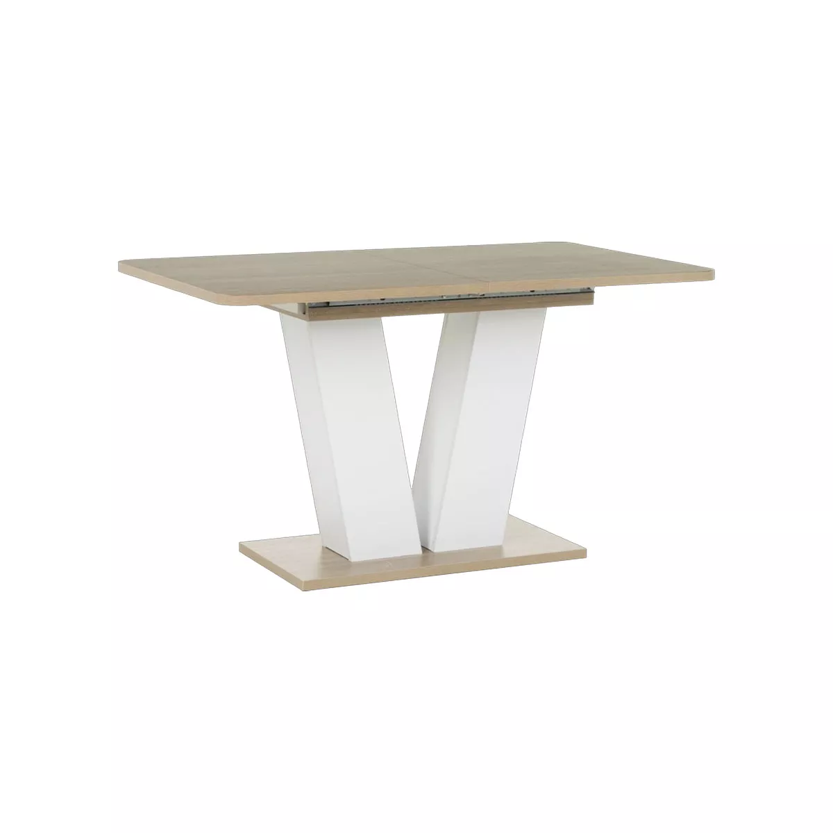 РАЗТЕГАТЕЛНА ТРАПЕЗНА МАСА VEGAS T - ДЪБ СОНОМА / БЯЛ