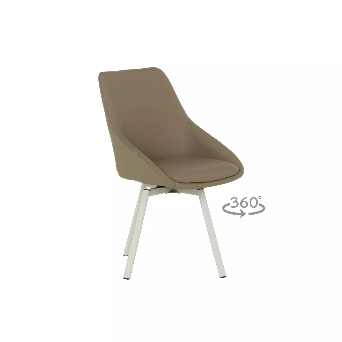 ТРАПЕЗЕН СТОЛ WIGAN 1 СИЛИКОНОВА КОЖА - КАФЯВ 46