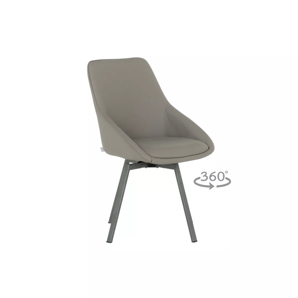 ТРАПЕЗЕН СТОЛ WIGAN 2 СИЛИКОНОВА КОЖА - СИВ 43