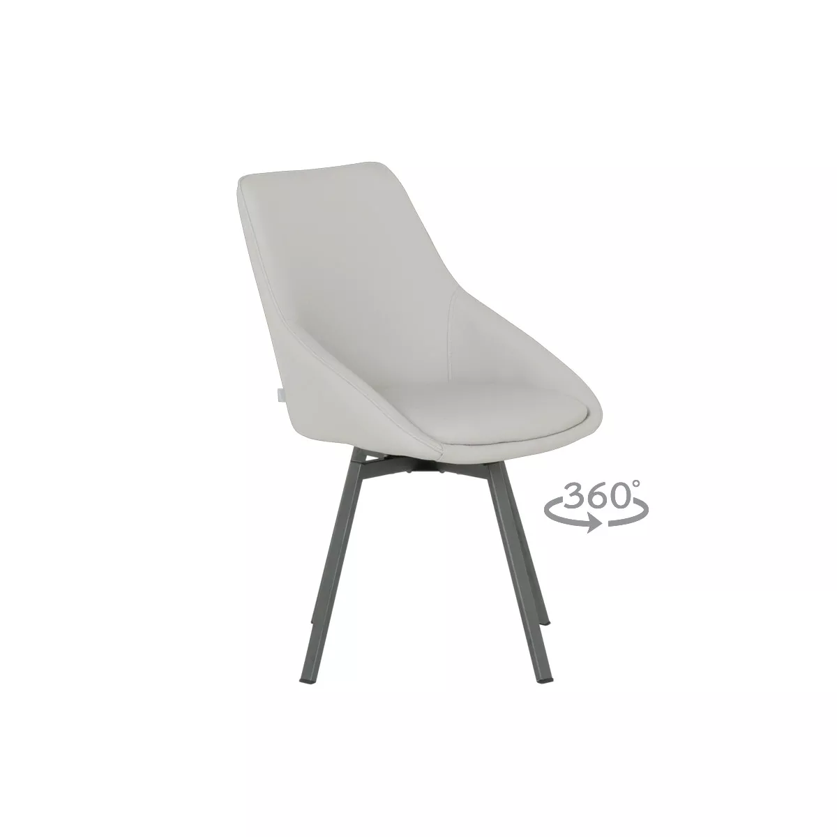 ТРАПЕЗЕН СТОЛ WIGAN 2 СИЛИКОНОВА КОЖА - СВЕТЛОСИВ 65