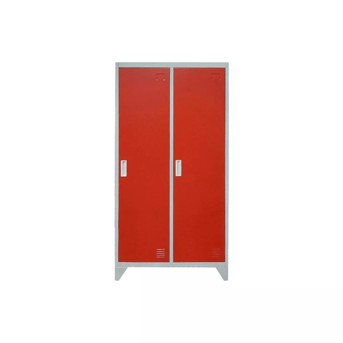 МЕТАЛЕН ШКАФ CARMEN CR-1602 KZ - СИВ / ЧЕРВЕН