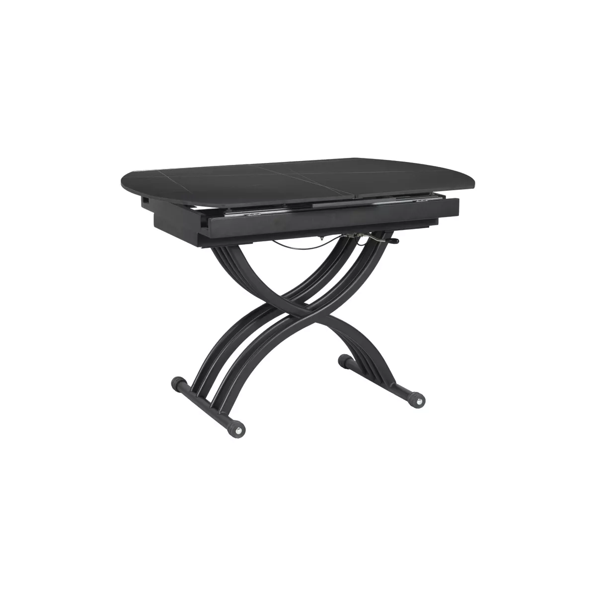 РАЗТЕГАТЕЛНА МАСА С ПОВДИГАЩ МЕХАНИЗЪМ LESKO - ЧЕРНА