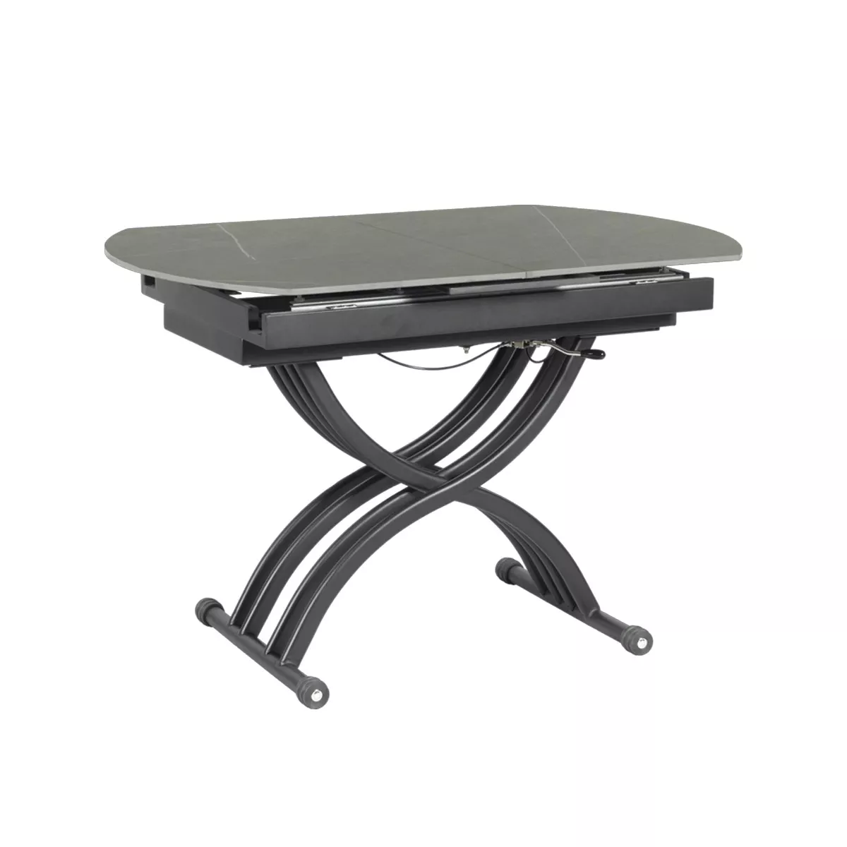 РАЗТЕГАТЕЛНА МАСА С ПОВДИГАЩ МЕХАНИЗЪМ LESKO - СИВА