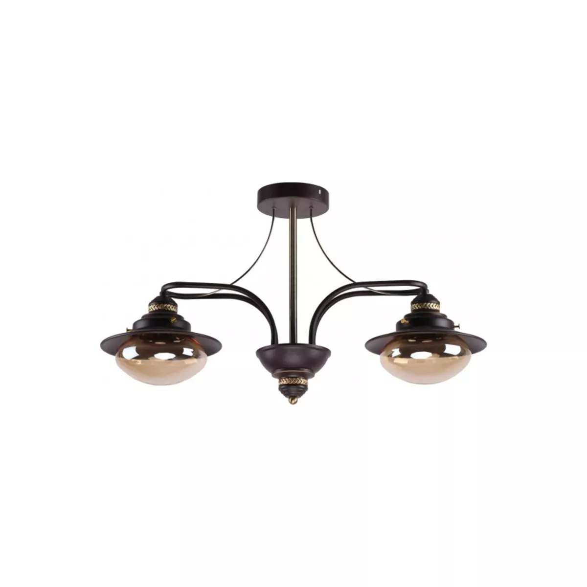 ПОЛИЛЕЙ EMELIN 2702/2, 2*E27, ЧЕРНО+КАФЯВА ЧАШКА