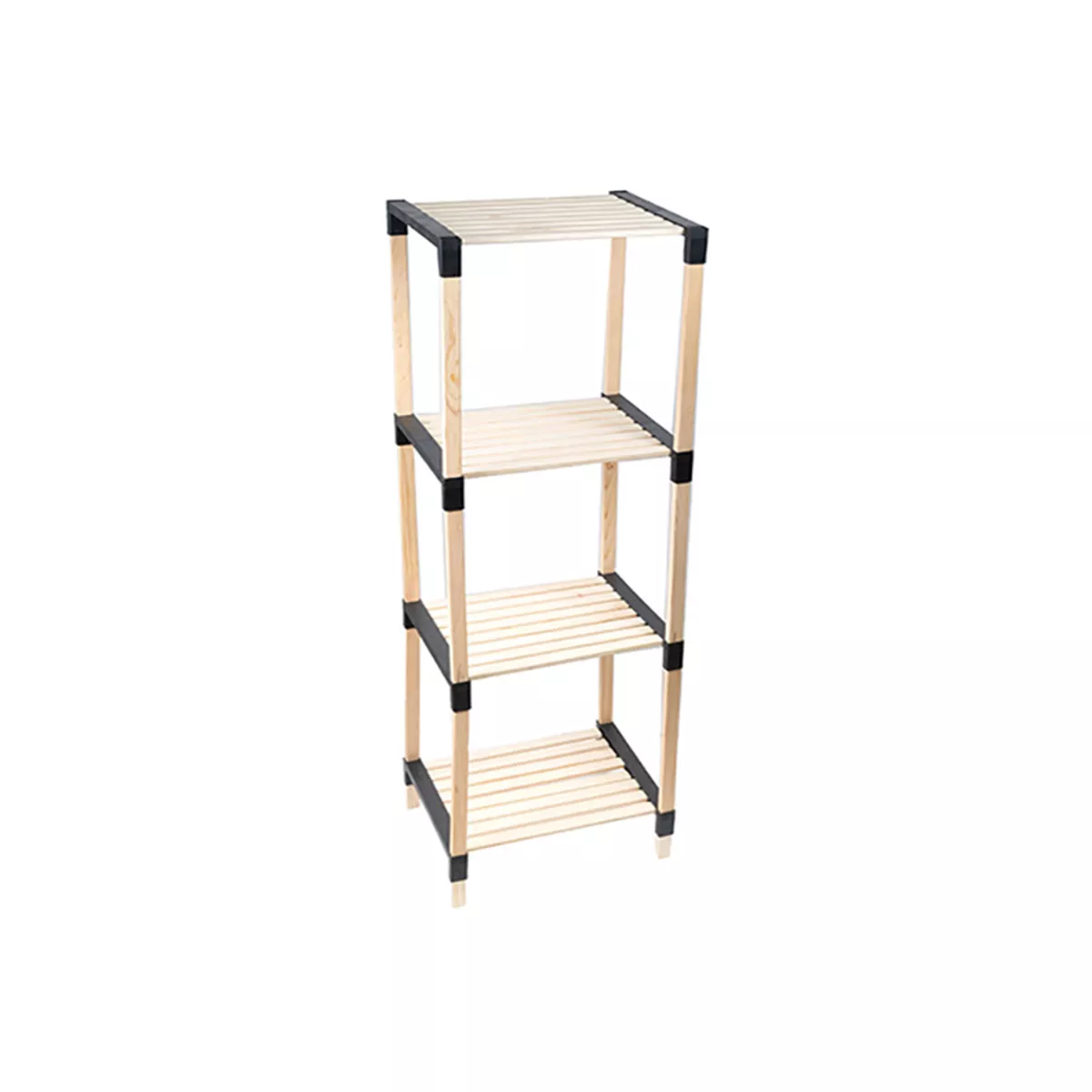 ЕТАЖЕРКА 4 НИВА WOOD 113*33*41СМ ЧЕРНО FIX-2013-4-BL И108201