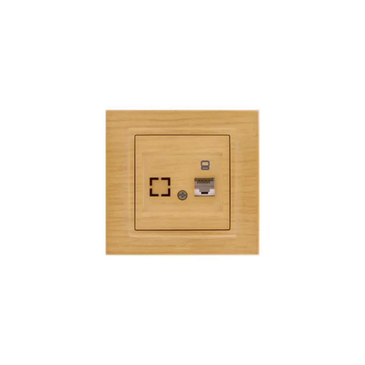 РОЗЕТКА КОМПЮТЪРНА ZENА СВЕТЛО ДЪРВО RJ45 UTP/500-012700-247