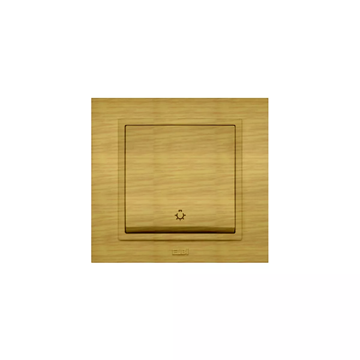 СТЪЛБИЩЕН БУТОН СВЕТЛО ДЪРВО ZENA 10А, 250V/ 500-012700-205