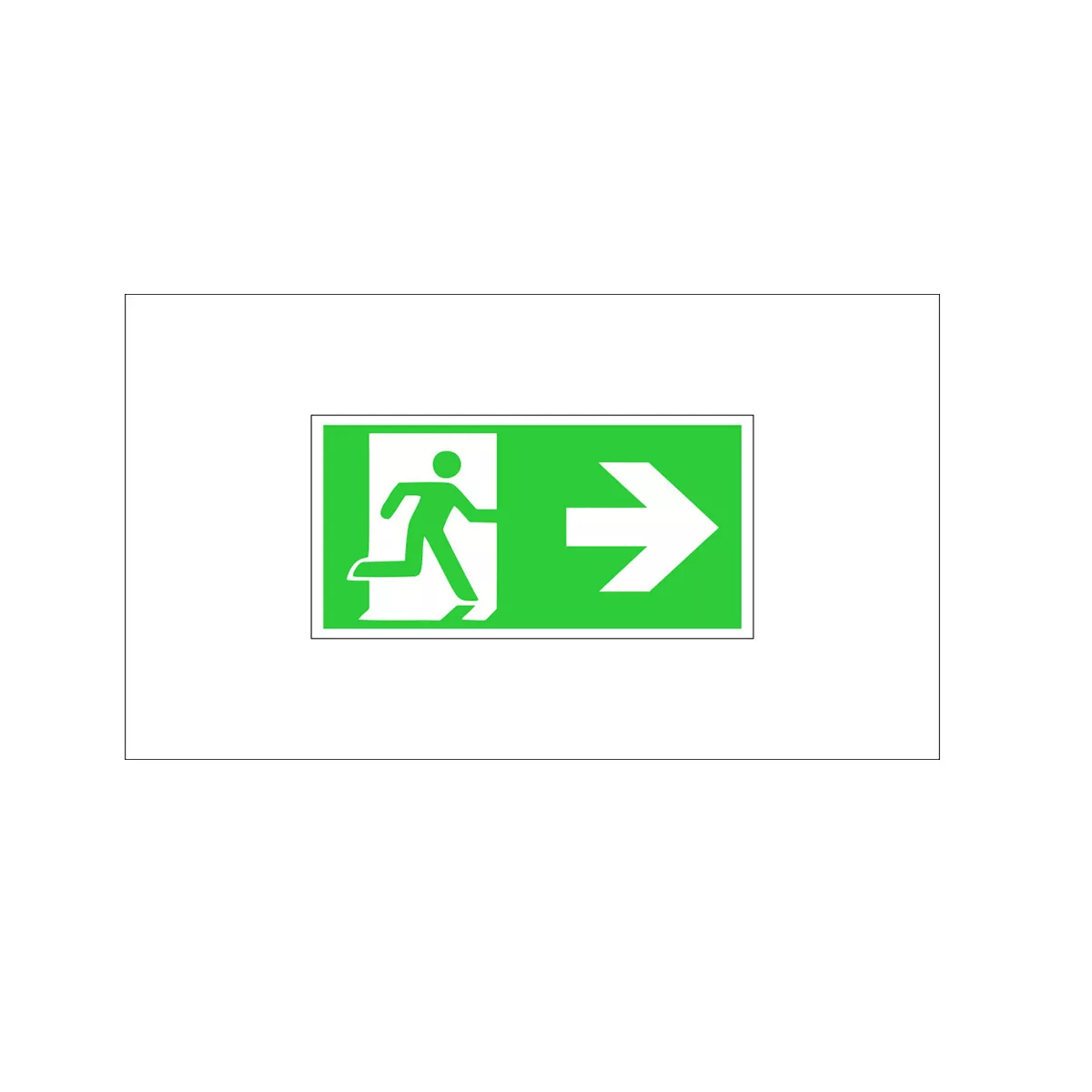 ТАБЕЛА АВАРИЕН ИЗХОД МАРШРУТ ЗА ЕВАКУАЦИЯ НАДЯСНО PVC 30/30 СМ 501