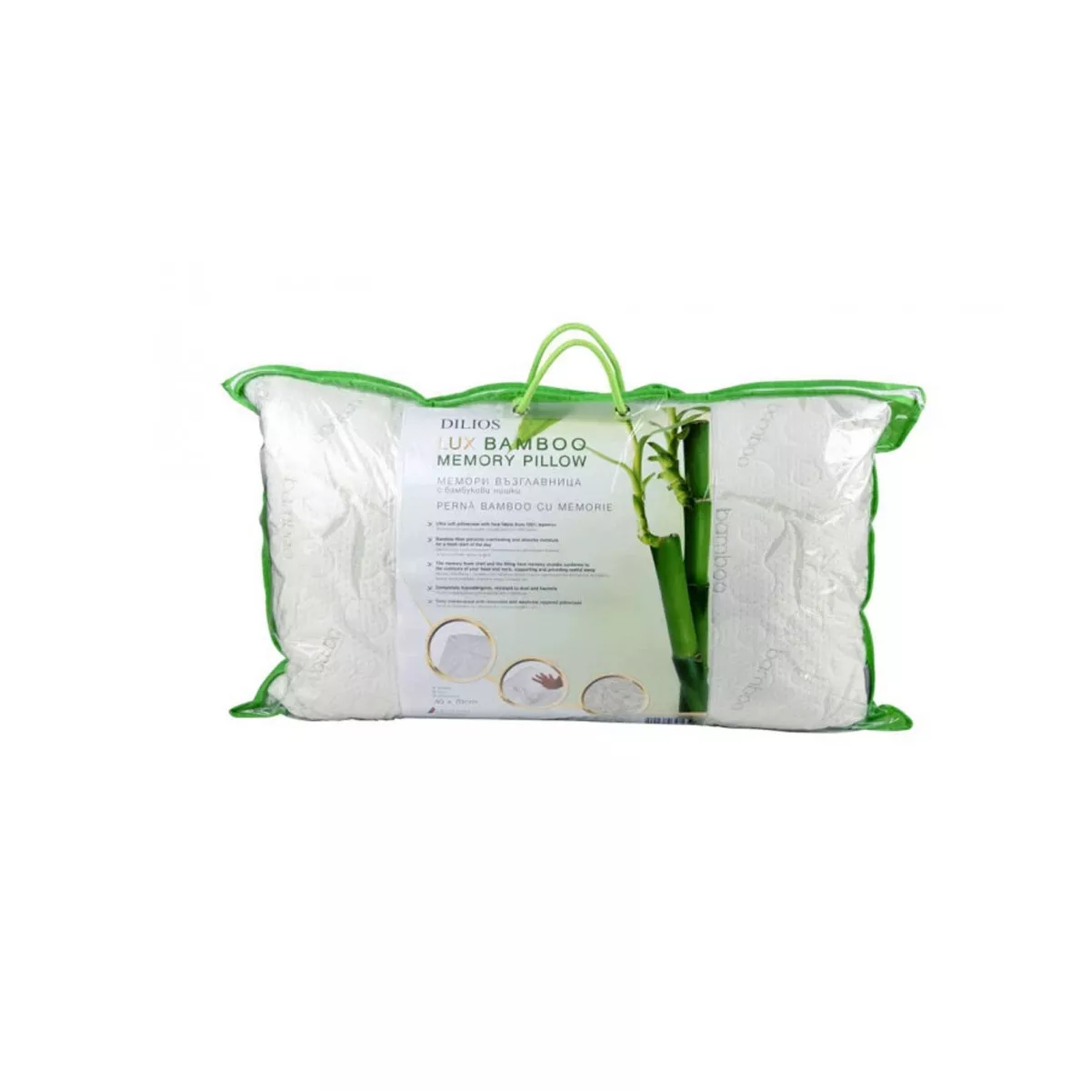 ВЪЗГЛАВНИЦА МЕМОРИ ЛУКС БАМБУК 40/70