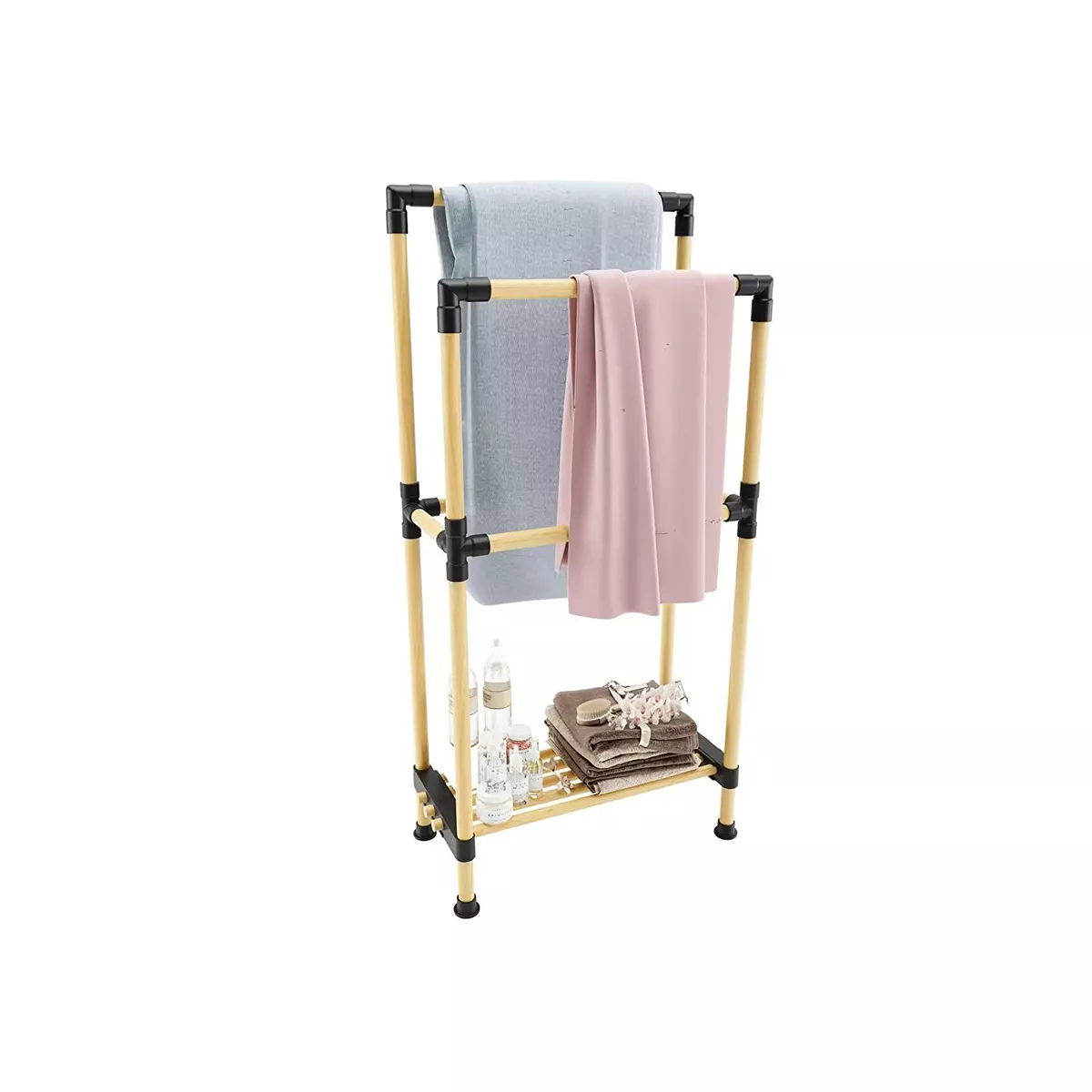 ЕТАЖЕРКА ДЪРВЕНА ЗА КЪРПИ ДВОЙНА  BT-4802 1000