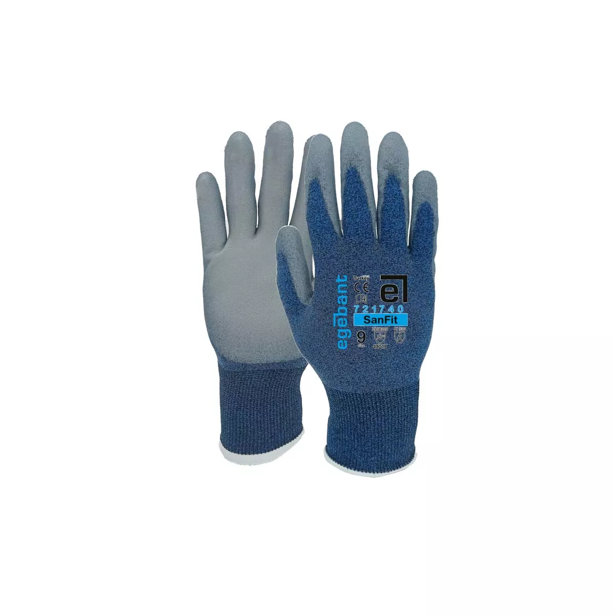 РАБОТНИ РЪКАВИЦИ НИТРИЛНИ 10/XL EGEBAND SANFIT - 3810046