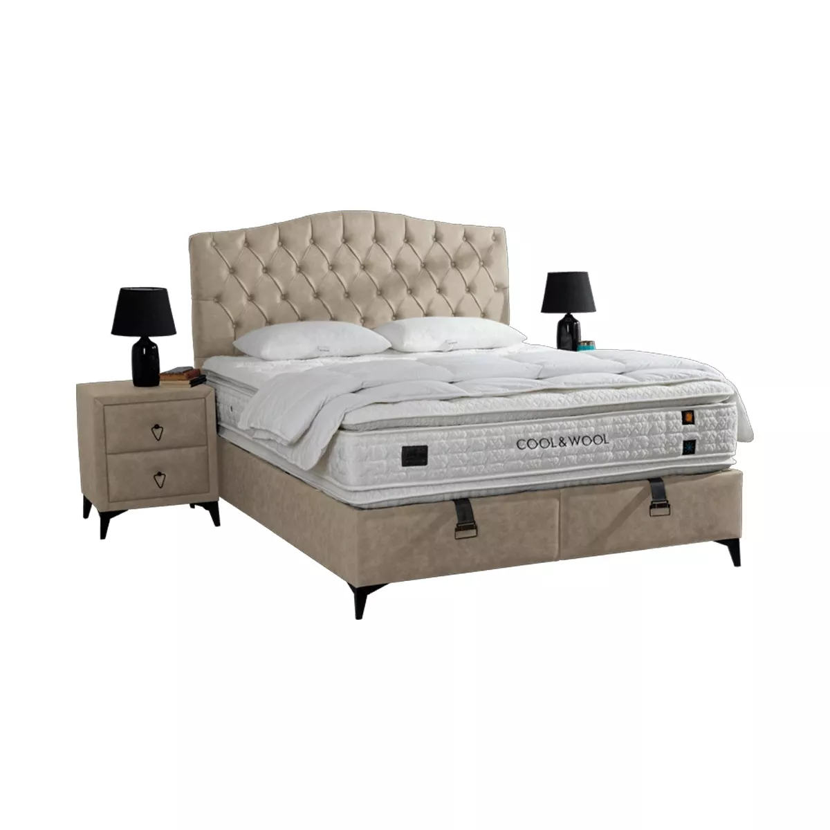 ТАПИЦИРАНА СПАЛНЯ COOL WOOL 180 X 200 - БЕЖОВ 3