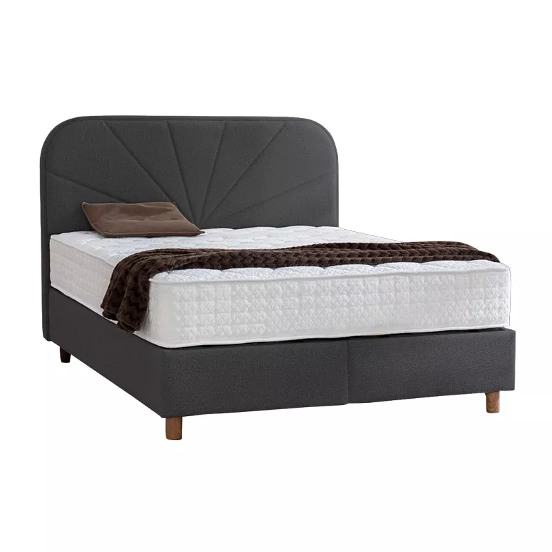 ТАПИЦИРАНА СПАЛНЯ С МАТРАК DELUX PREMIUM - АНТРАЦИТ