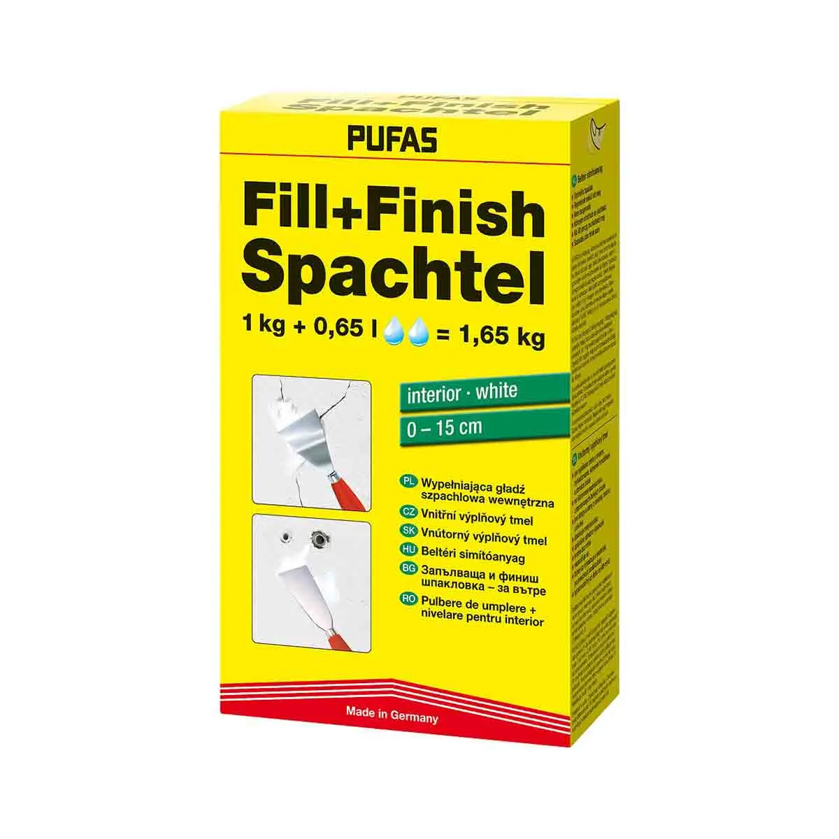 ЗАПЪЛВАЩА И ФИНИШ ШПАКЛОВКА - PUFAS, 1КГ - 61103002