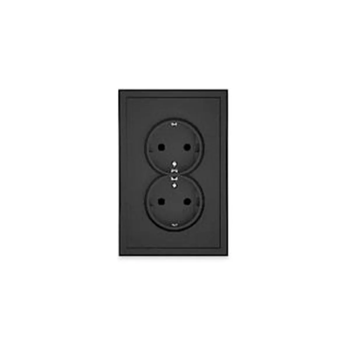 КОНТАКТ ШУКО ДВОЕН 16А С ДЕТСКА ЗАЩИТА ЧЕРЕН МАТ/043-618