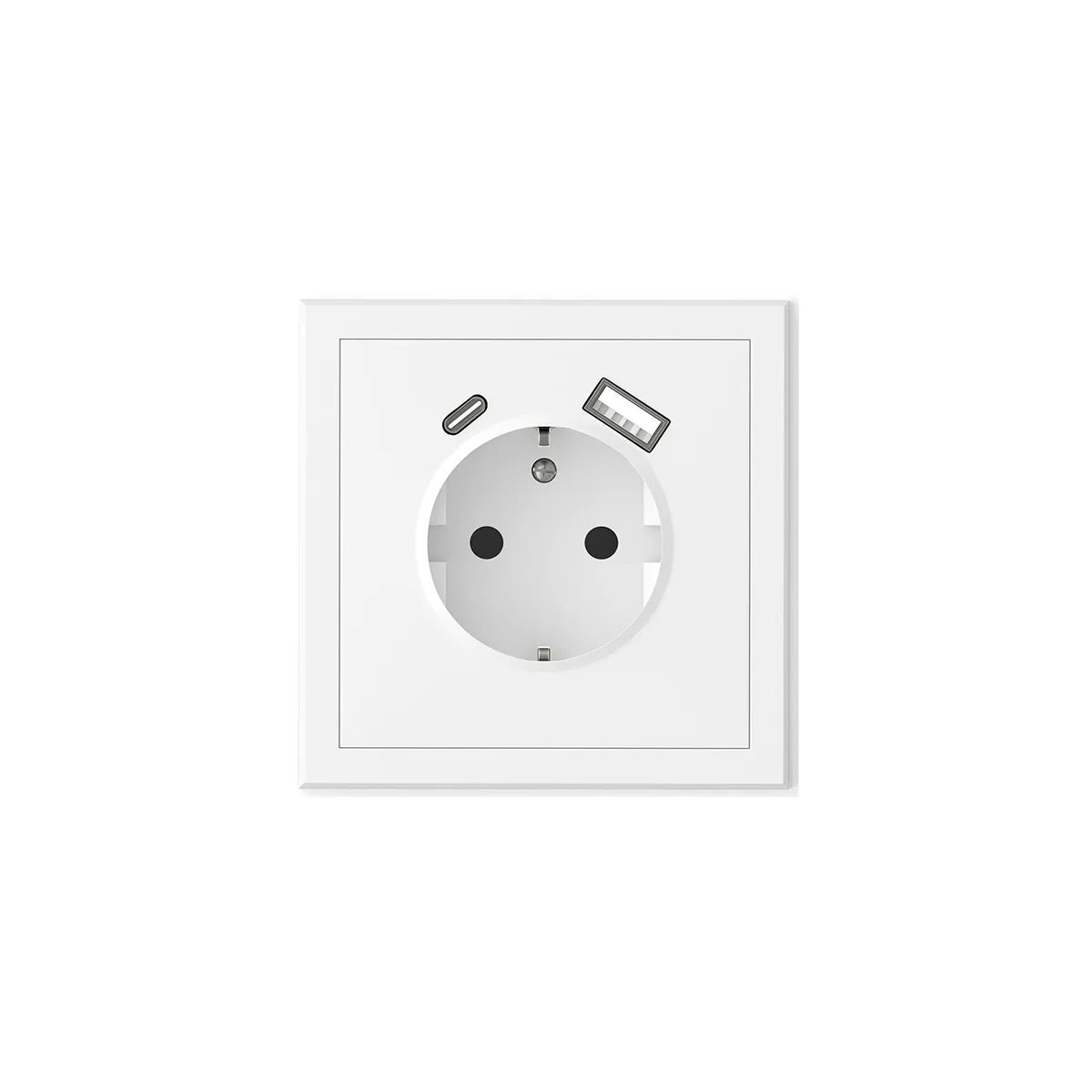 КОНТАКТ ШУКО 16А+USB A+C 15W БЯЛ МАТ/ 043-519