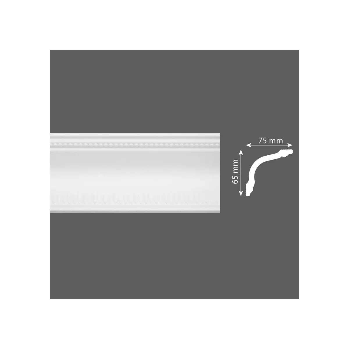 СТИРОПОРЕН КОРНИЗ Е28 75*65 2М 60157028