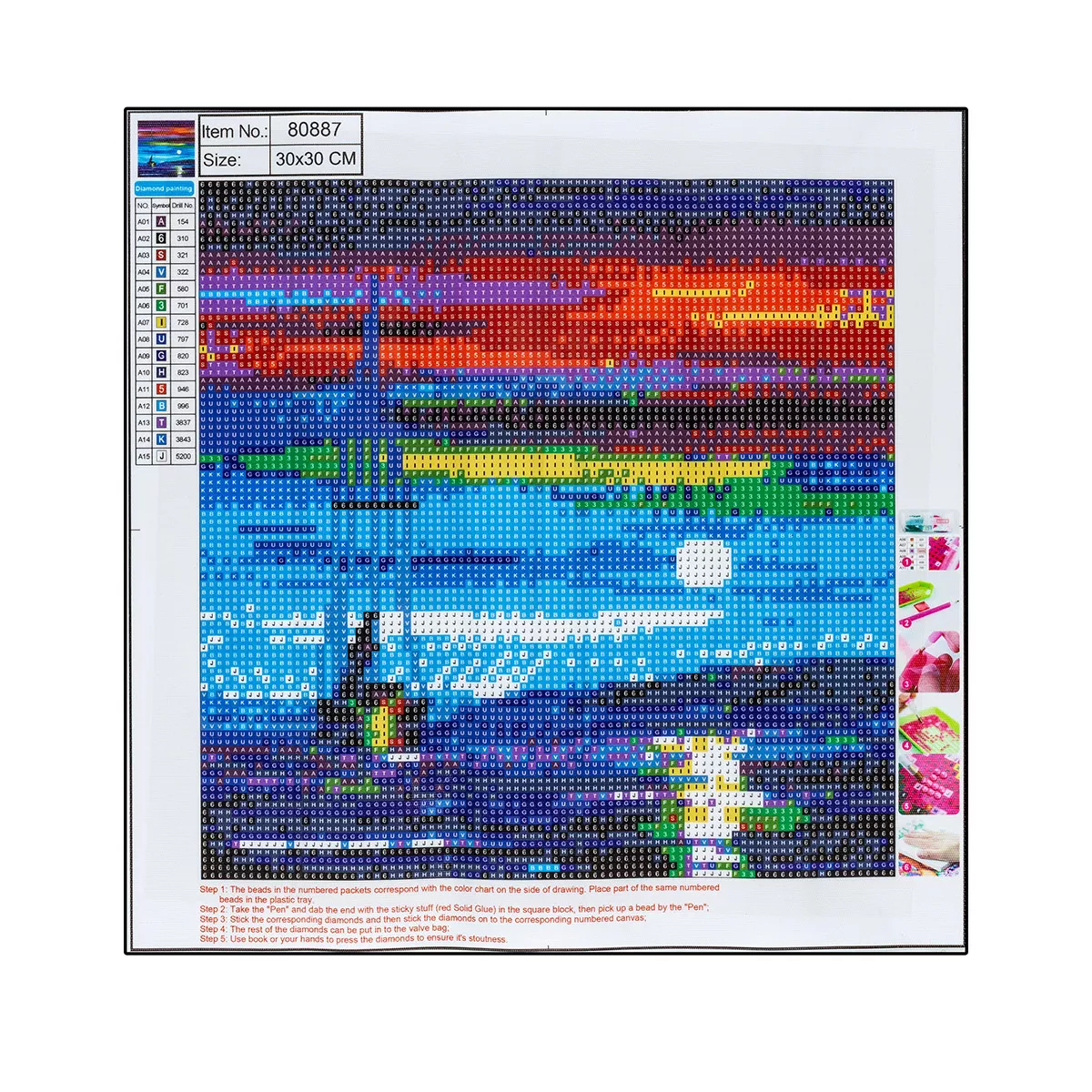 МОЗАЙКА CENTRUM 5D DIAMOND 80887 30/30CM 48204