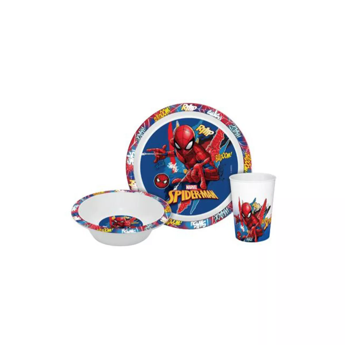 КОМПЛЕКТ  ЗА ЗАКУСКА ОТ 3 ЧАСТИ DISNEY-SPIDER MAN/ 315210