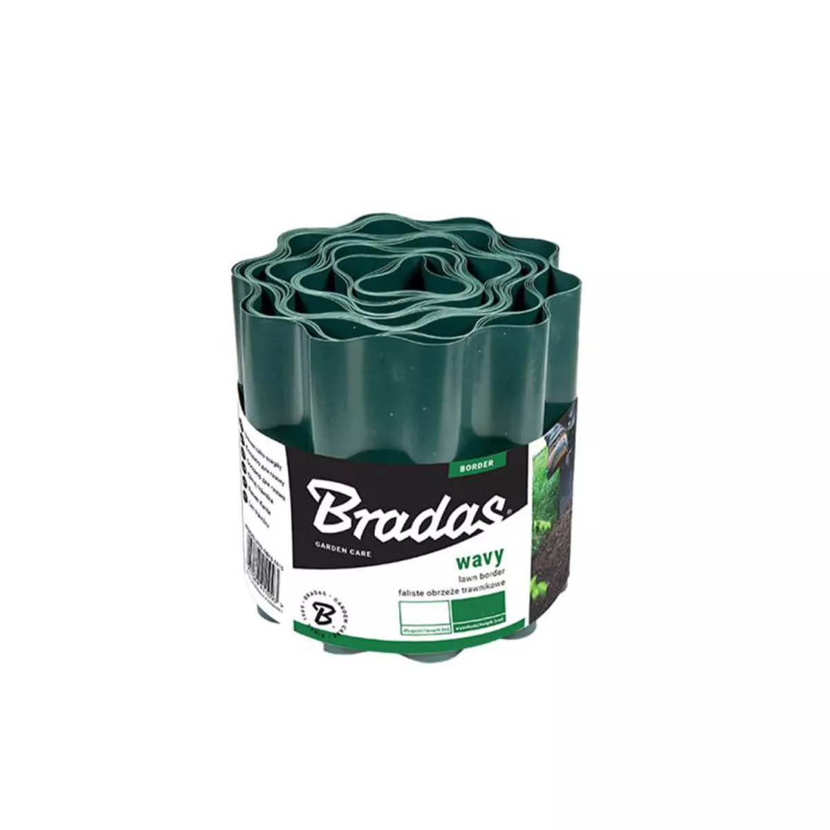 ЛЕНТА РАЗДЕЛИТЕЛ ЗА ТРЕВА 9М*10СМ ЗЕЛЕНА OBFG0910