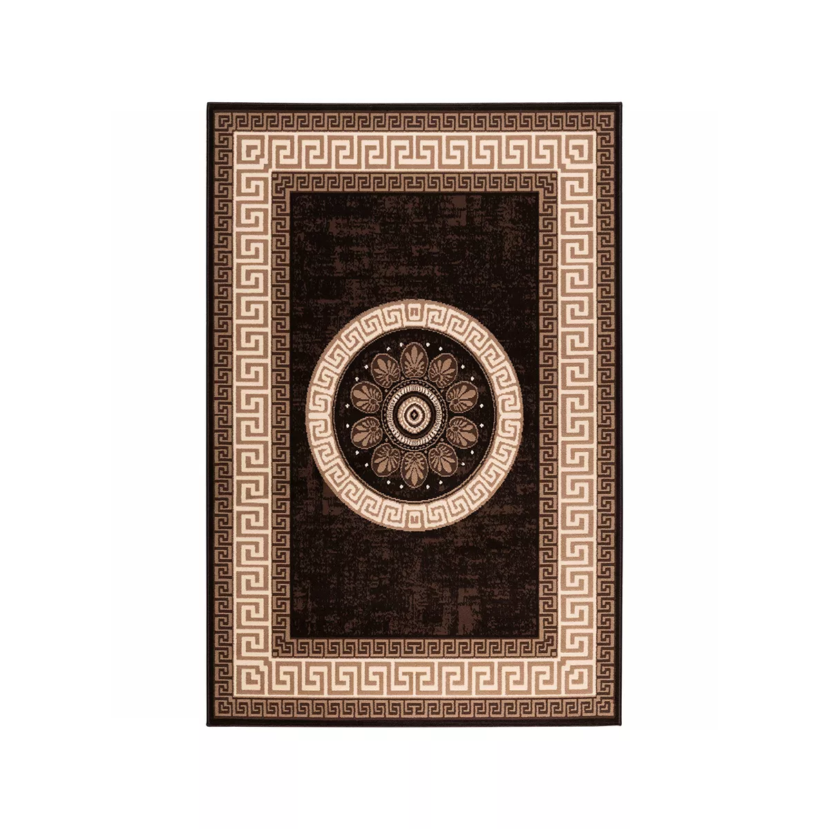 КИЛИМ LANU МЕАНДЪР РАМКА КАФЯВО 60*110