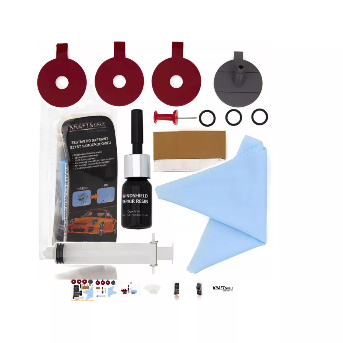 КОМПЛЕКТ ЗА РЕМОНТ НА АВТОСТЪКЛА 710884 KD10884