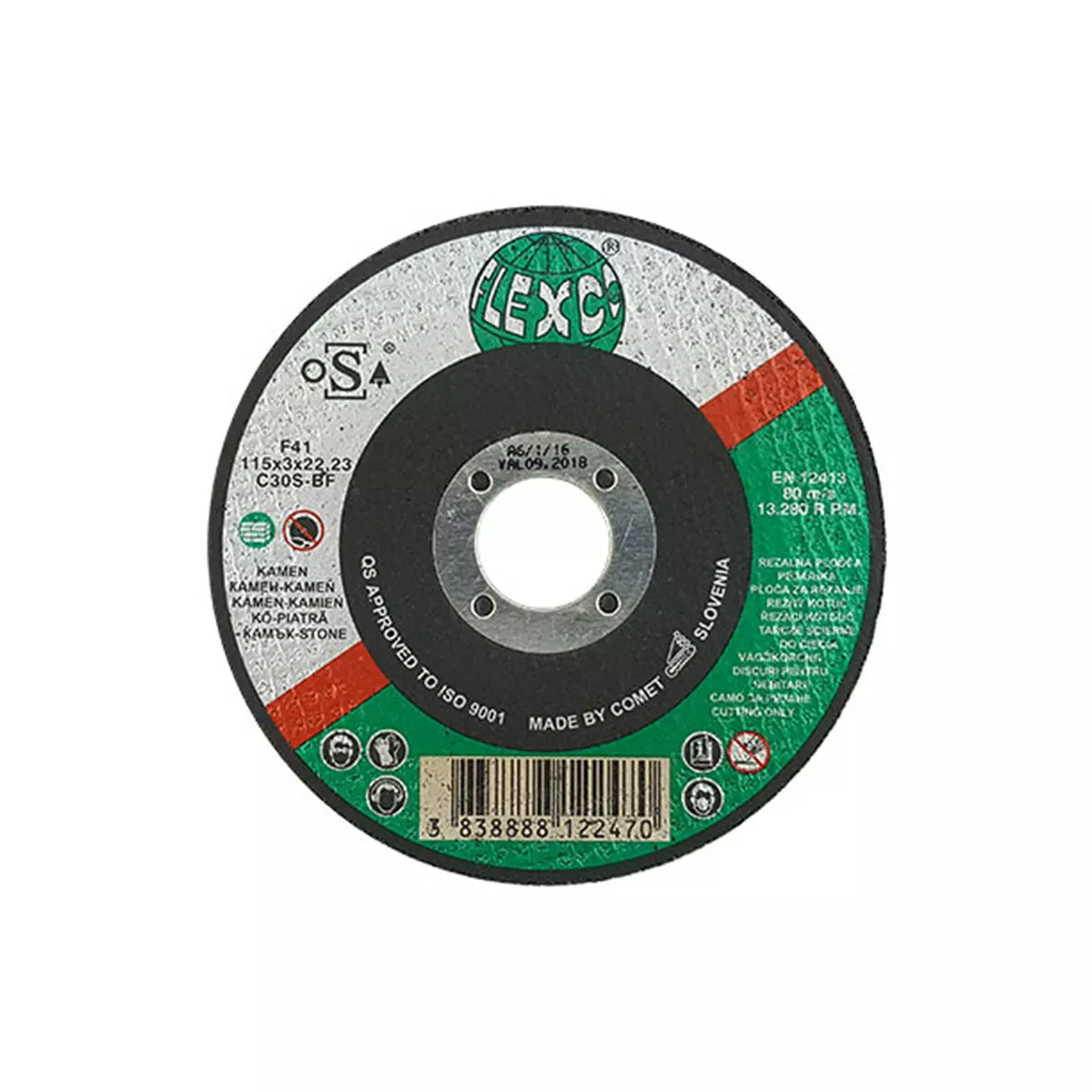 ДИСК РЯЗАНЕ НЕМЕТАЛ F41 C30S 115*3*22.2 409224