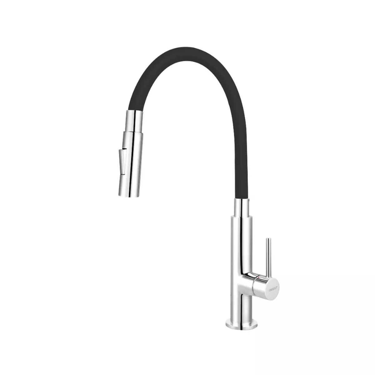 СМЕСИТЕЛ СТОЯЩ ЗА МИВКА ЧЕРЕН ГЪВКАВ ЧУЧУР ХРОМ BZA43B