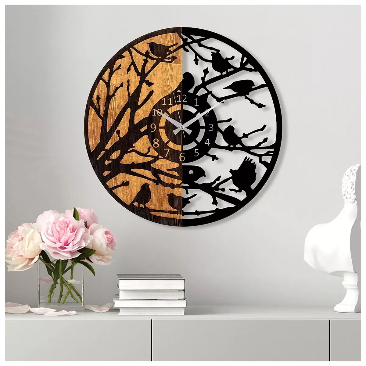 ДЕКОРАТИВЕН СТЕНЕН ЧАСОВНИК ДЪРВО/МЕТАЛ 539TNL1177