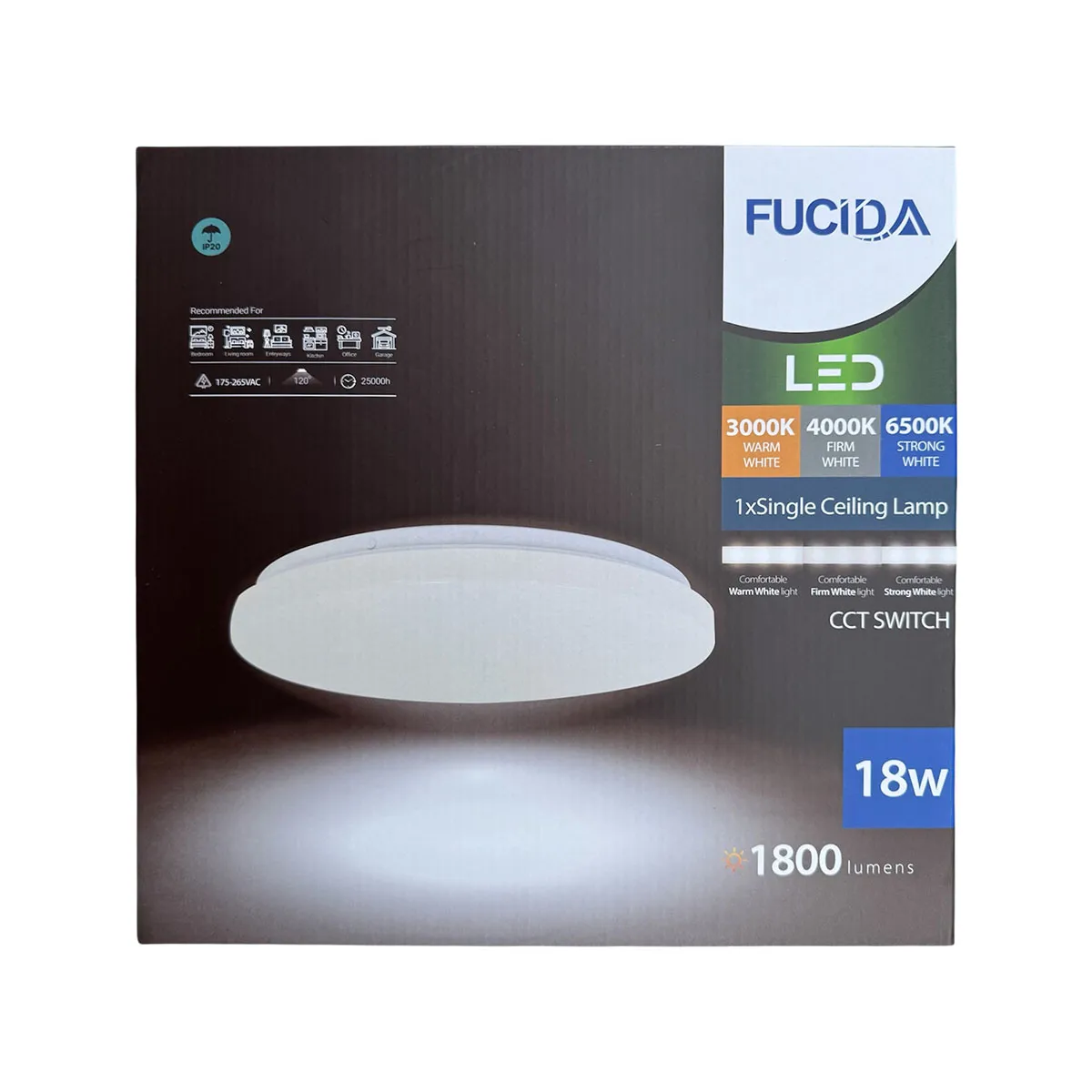 ПЛАФОН FS-18W/310R/CCT IP20 3000K/4000K/6500K FS4511 5596