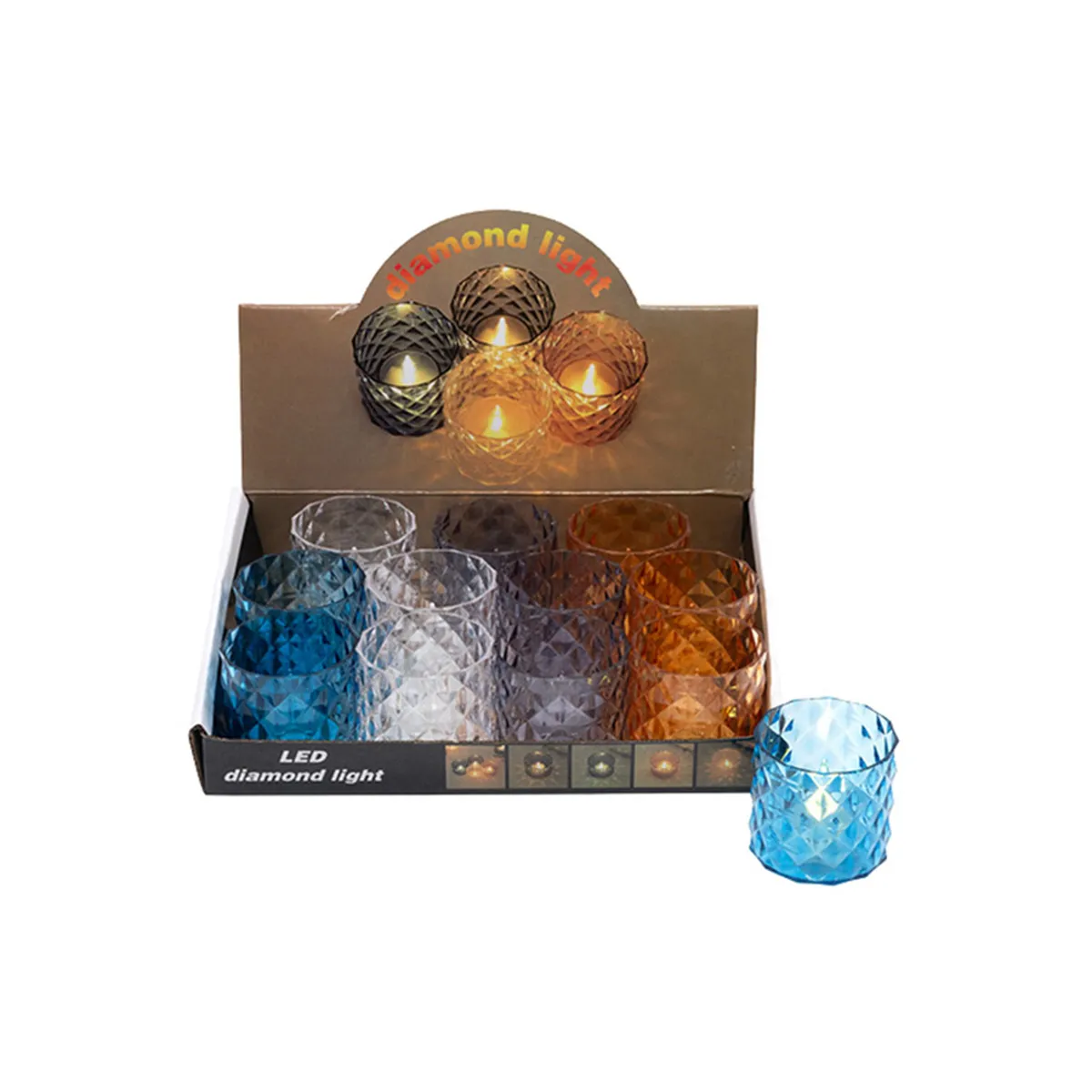 СВЕЩНИК LED СВЕТЛИНА 5,4*5,7СМ И02-21194