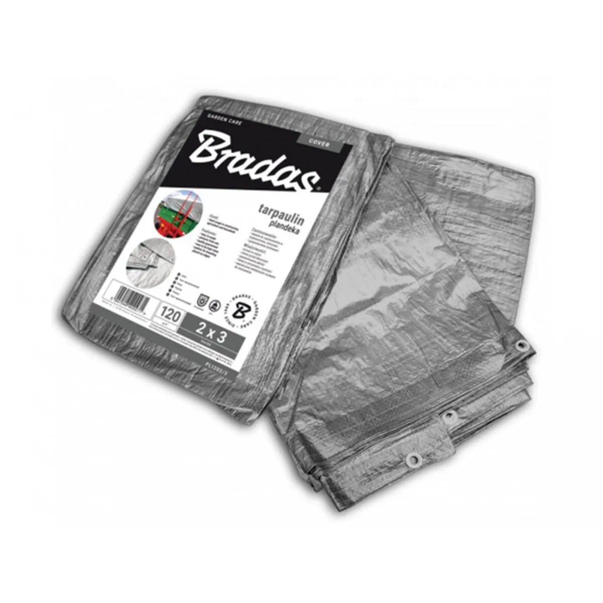 ПЛАТНИЩЕ ПОДСИЛЕНО BRADAS 3*4М 120ГР/М2 СИВО PL1203/4