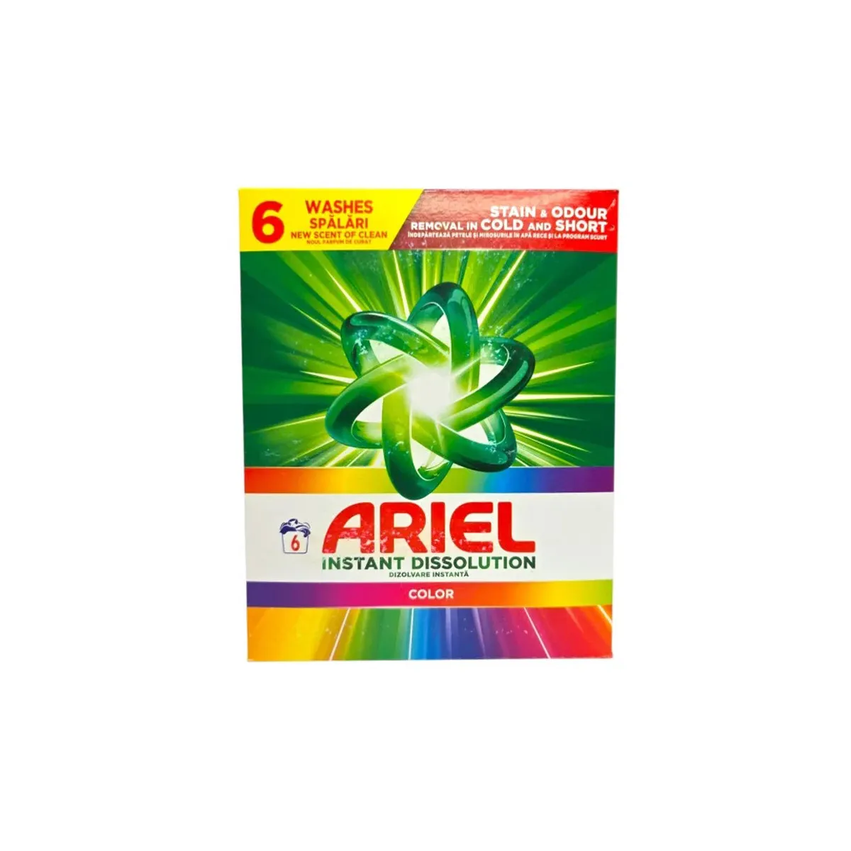 АРИЕЛ ПРАХ ЗА ПРАНЕ  - ЦВЕТНИ ТЪКАНИ 0,390ГР., ЗА 6 ПРАНЕТА 11/16/9